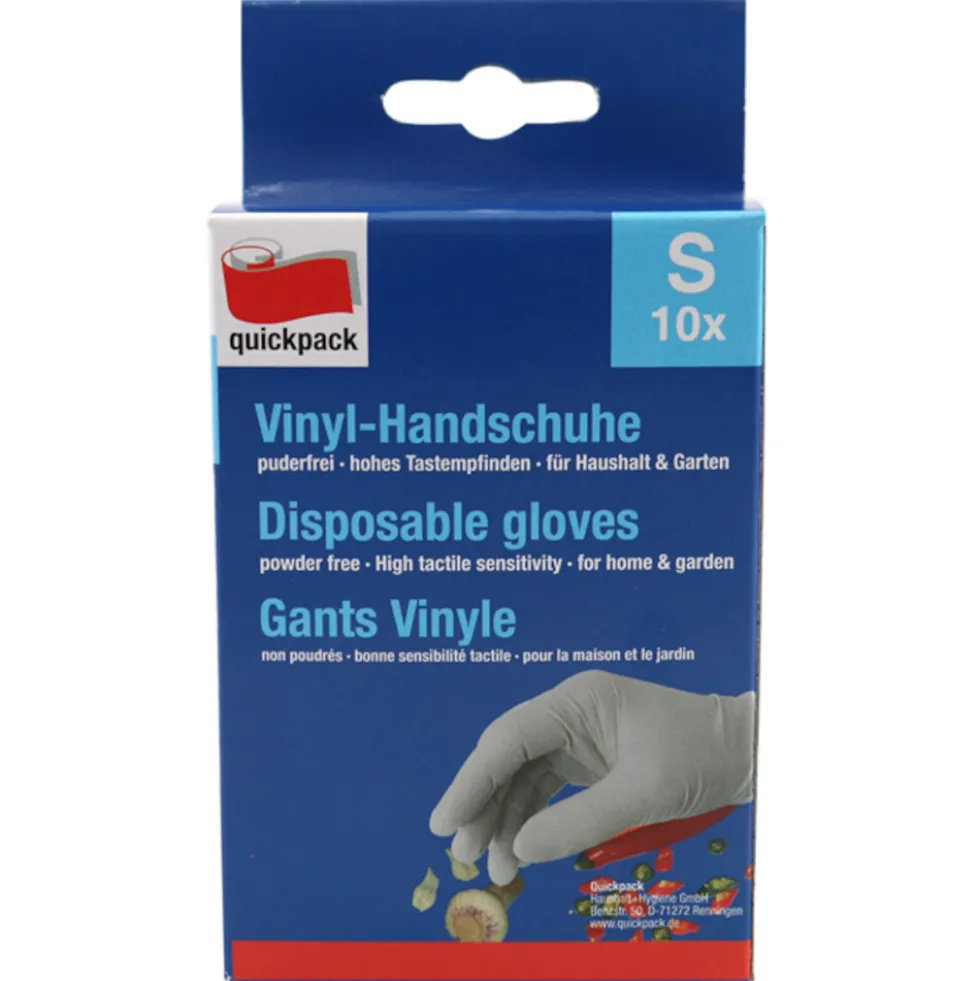 Handschuhe aus Vinyl in Größe S, 10 Stück