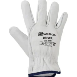 Handschuhe Driver Größe 9, L aus Rindsvollleder in Hellgrau