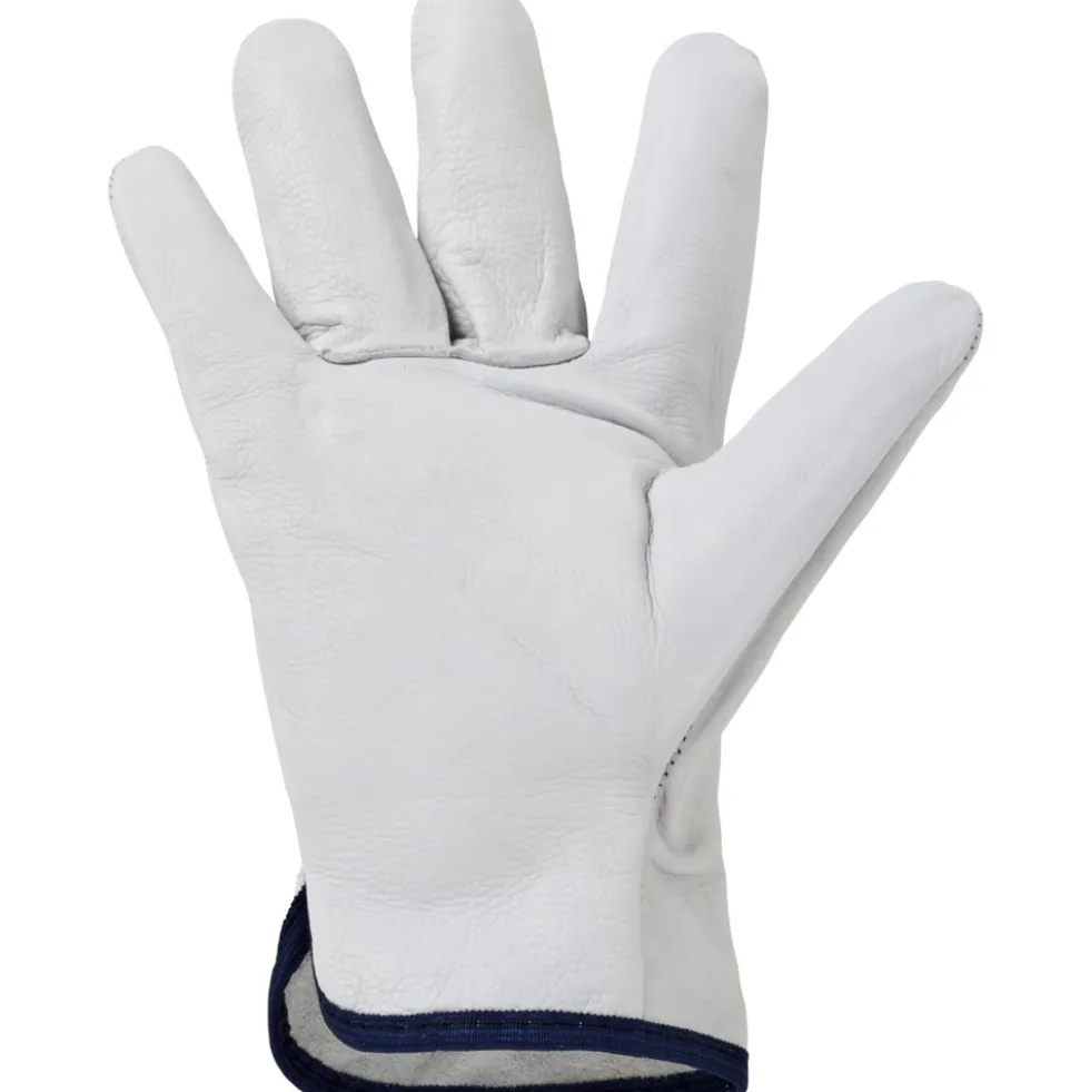 Handschuhe Driver Größe 9, L aus Rindsvollleder in Hellgrau