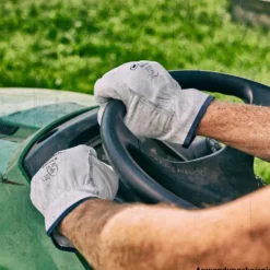 Handschuhe Driver Größe 9, L aus Rindsvollleder in Hellgrau
