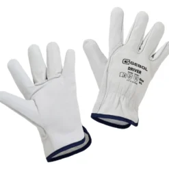 Handschuhe Driver Größe 9, L aus Rindsvollleder in Hellgrau