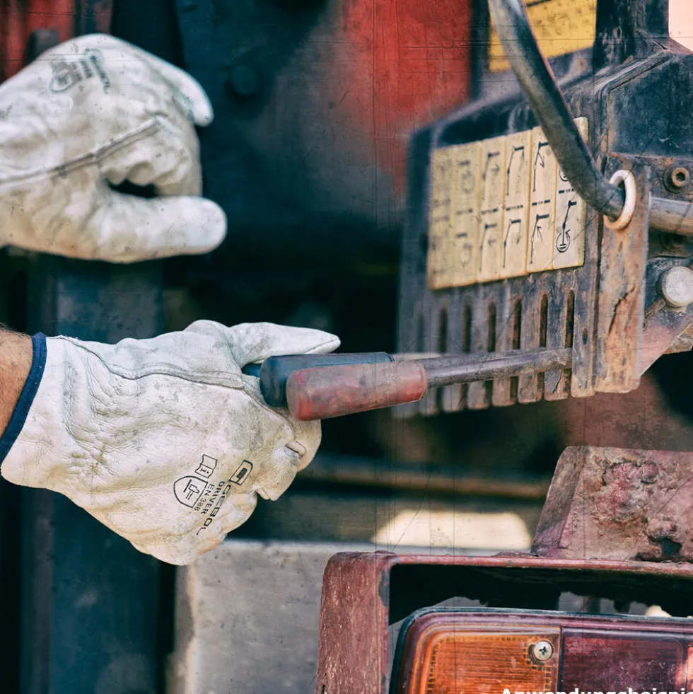 Handschuhe Driver Größe 9, L aus Rindsvollleder in Hellgrau