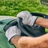 Handschuhe Driver Größe 10, XL aus Rindsvollleder in Hellgrau