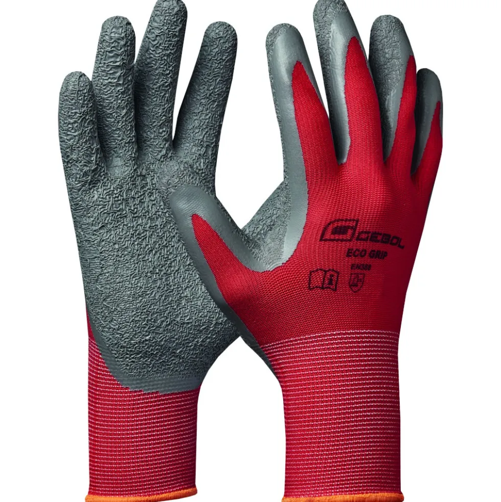 Handschuhe Eco Grip Größe 10 aus Polyester mit Latex-Beschichtung