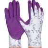 Handschuhe Flower Lila Größe 8 aus Polyester mit Blumenmotiv