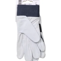 Handschuhe Uni Fit Comfort Größe 8 aus Ziegenleder in hellgrau