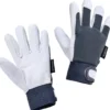 Handschuhe Uni Fit Comfort Größe 9, L aus Ziegenleder in hellgrau