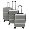 Hartschalenkoffer-Trolley-Set 3-teilig silber