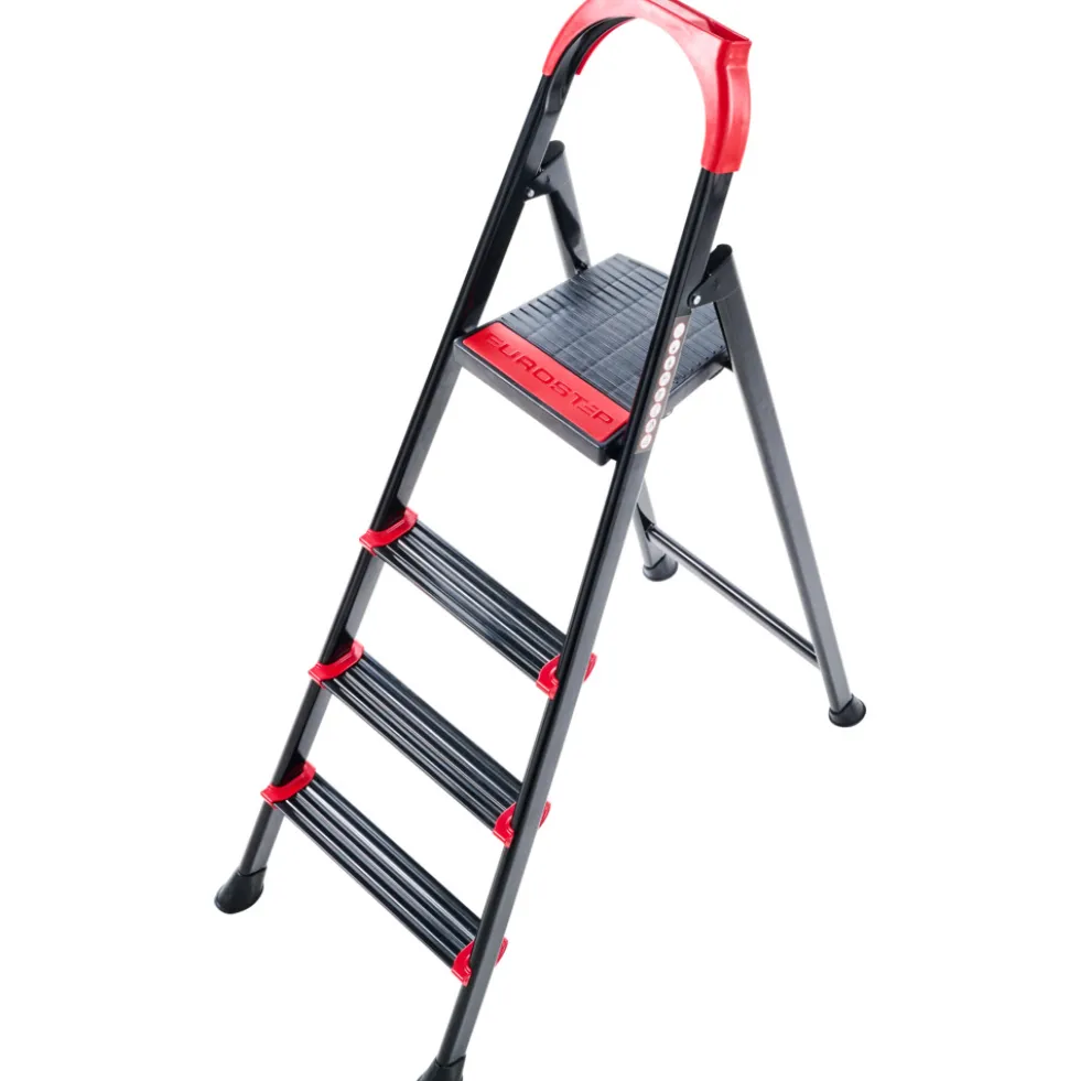 Haushaltsleiter Stahl 4-stufig, 150 kg Traglast
