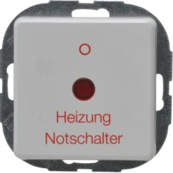 Heizungs-Notschalter Kontrollleuchte AquaKombi weiß IP44 Unterputz Schalter