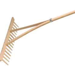 Heurechen aus Holz mit 16 Zinken und Stiel 160 cm