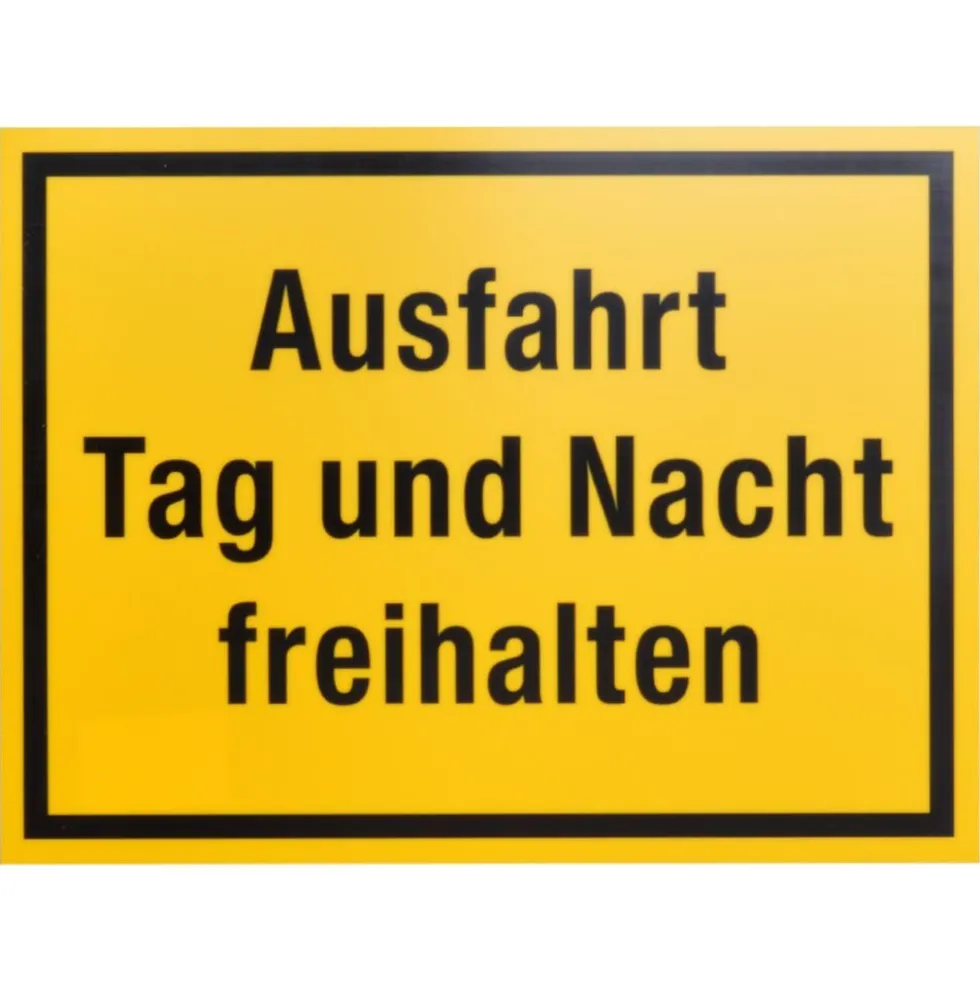 Hinweisschild Ausfahrt freihalten 400 x 300 mm
