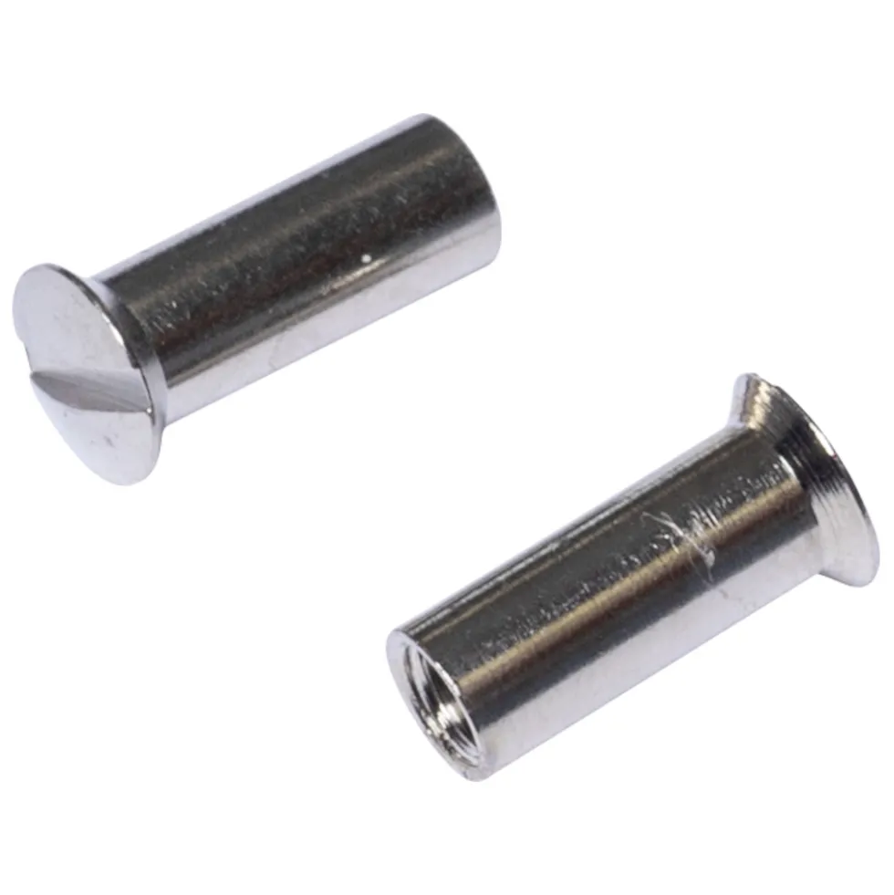 Hülsenmuttern aus Messing M4 - 2er Pack