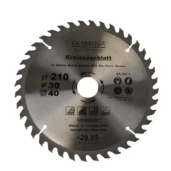 H.M Holz Sägeblatt Durchmesser Ø 210 mm und 40 Zähnen