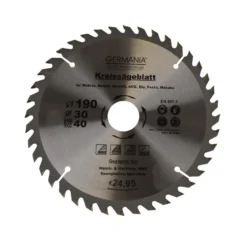 H.M. Holz-Sägeblatt Durchmesser Ø 190 mm 40 Zähne