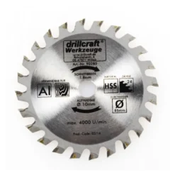 HM Kreissägeblatt 85mm 24Zähne Mini Sägeblatt Alu Kunststoffe Handkreissäge