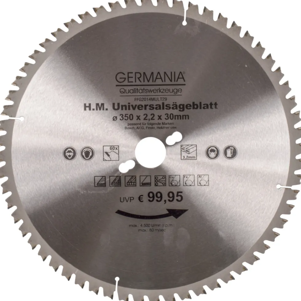 HM Multi-Sägeblatt 350x30mm 60 Zähne universal