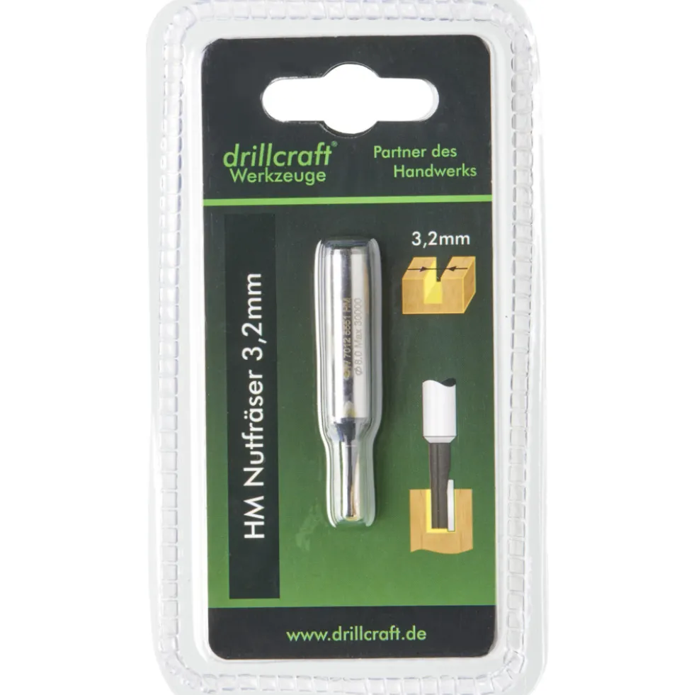 HM Nutfräser 3,2mm Drillcraft Oberfräser Holzfräser Nut Fräser Nutenfräser