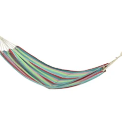 Hängematte 200 x 100 cm blau-gestreift aus Baumwolle und Polyester - B-Ware