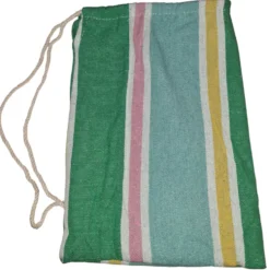 Hängematte 200 x 100 cm grün-gestreift aus Baumwolle und Polyester - B-Ware