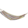 Hängematte 200 x 100 cm rot gestreift aus Baumwolle und Polyester - B-Ware