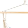 Hängesessel aus Polyester blau-weiß gestreift mit Holzstab