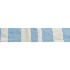 Hängesessel aus Polyester blau-weiß gestreift mit Holzstab
