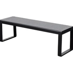 Hockerbank mit Kufengestell 138 cm Alu Anthrazit