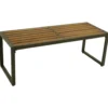 Hockerbank 2-Sitzer 124 x 46 x 47 cm Akazie