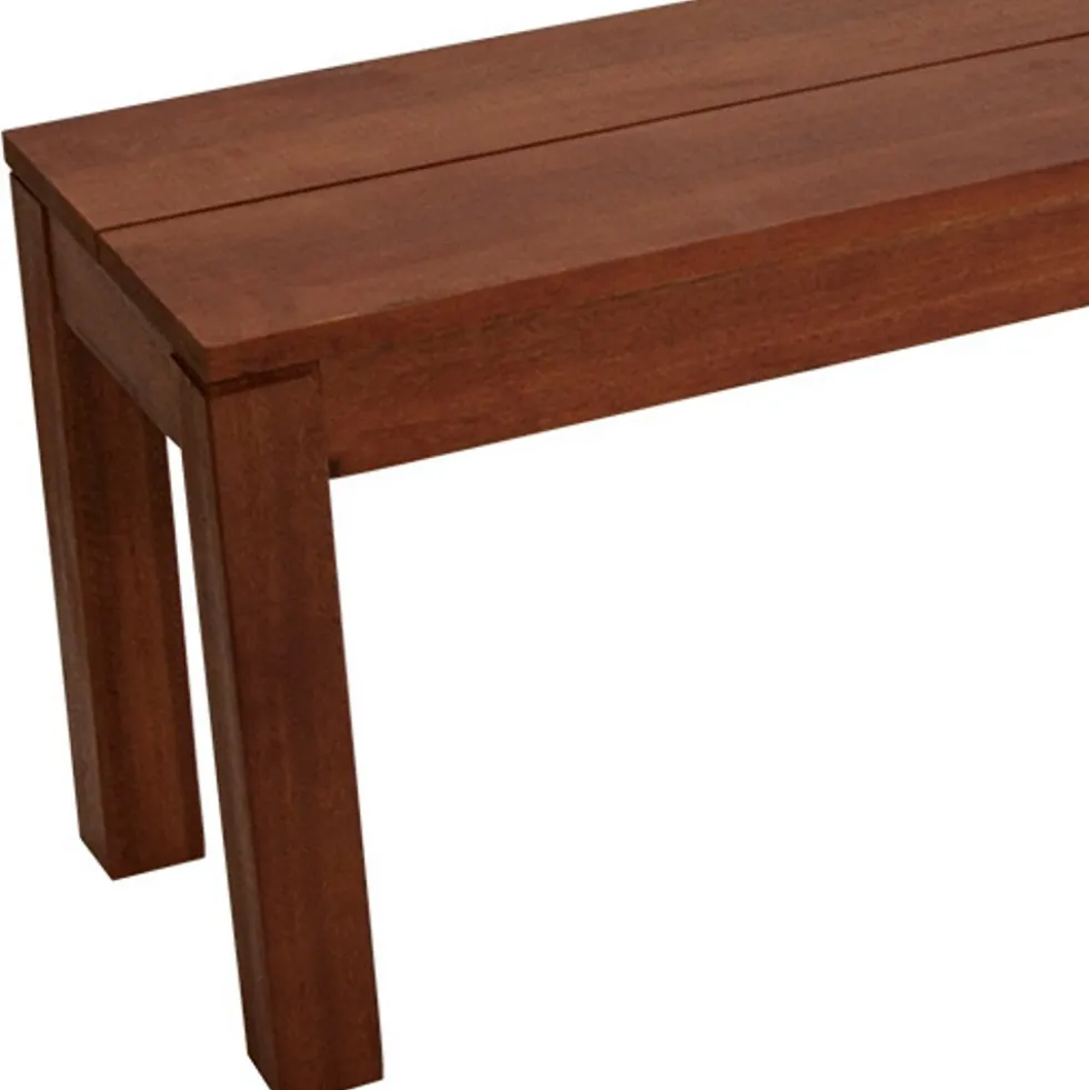 Hockerbank 3-Sitzer, 150 x 34 x 45 cm, Holz Eukalyptus geölt
