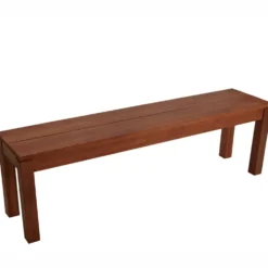 Hockerbank 3-Sitzer, 150 x 34 x 45 cm, Holz Eukalyptus geölt
