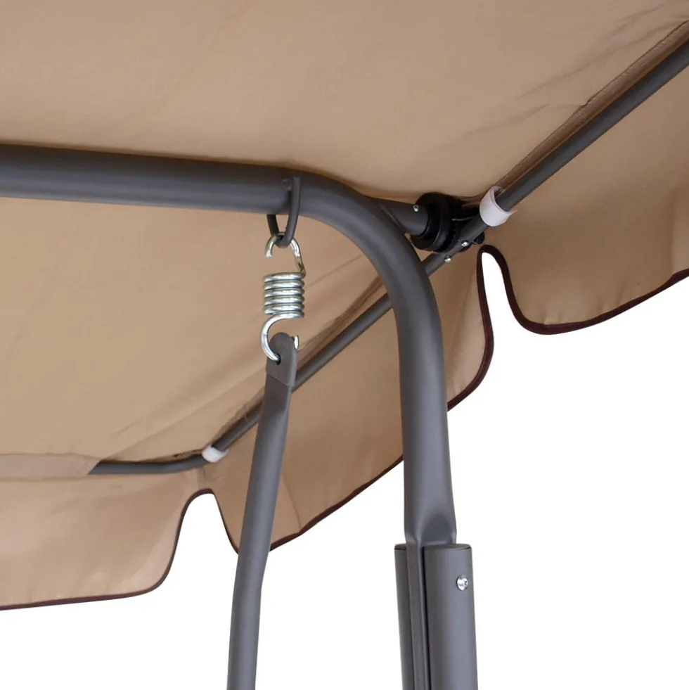 Hollywoodschaukel 3-Sitzer Florida 170 x 110 x 153 cm creme