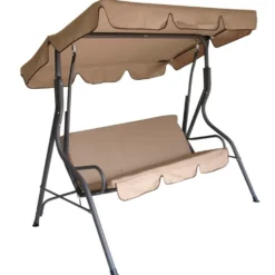Hollywoodschaukel 3-Sitzer Florida 170 x 110 x 153 cm creme