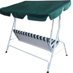 Hollywoodschaukel 3-Sitzer Florida 170 x 110 x 153 cm weiß/grün