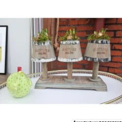 Holz Blumenkasten ''NATURE'' für 3 Pflanztöpfe
