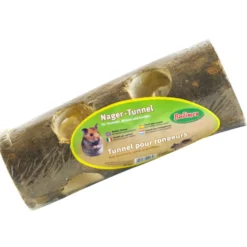 Holztunnel 20 cm mit Löchern für verschiedenste Nagetiere