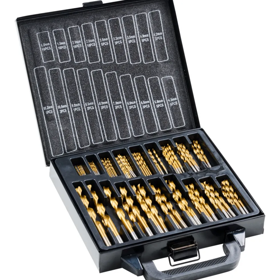 HSS-Bohrer-Set 90-teilig Kernlochbohrer Nietenbohrer
