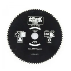 HSS Kreissägeblatt 80mm 80Zähne Mini Sägeblatt Holz Kunststoffe Handkreissäge