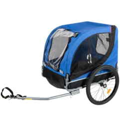 Hunde-Fahrradanhänger "Bello" blau-schwarz