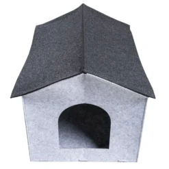 Hundehütte aus Filz in Anthrazit B-Ware