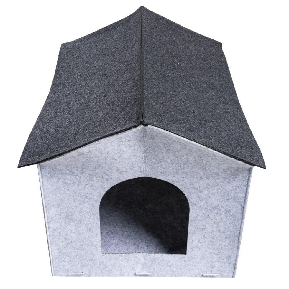 Hundehütte aus Filz in Anthrazit B-Ware