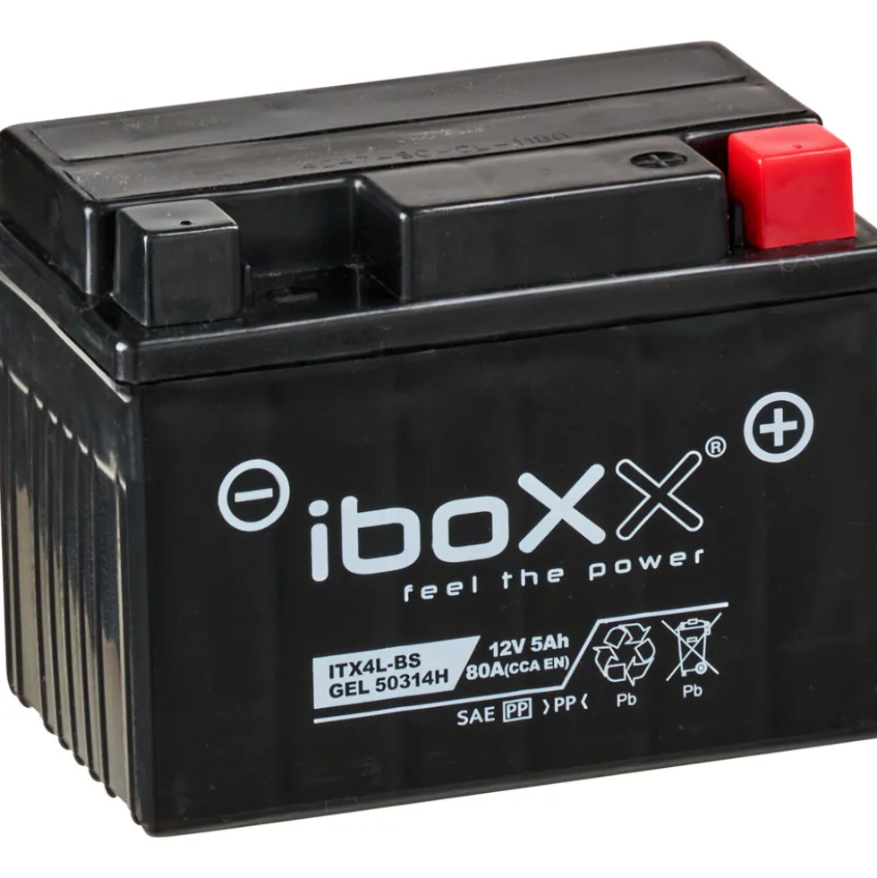 iboxx Motorradbatterie GEL 12V5Ah ITX4L-BS Zweirad-Starterbatterie