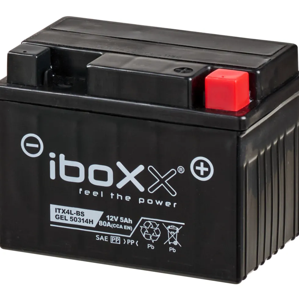 iboxx Motorradbatterie GEL 12V5Ah ITX4L-BS Zweirad-Starterbatterie