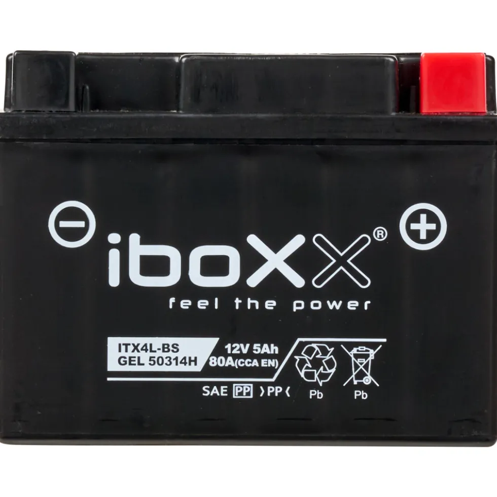 iboxx Motorradbatterie GEL 12V5Ah ITX4L-BS Zweirad-Starterbatterie