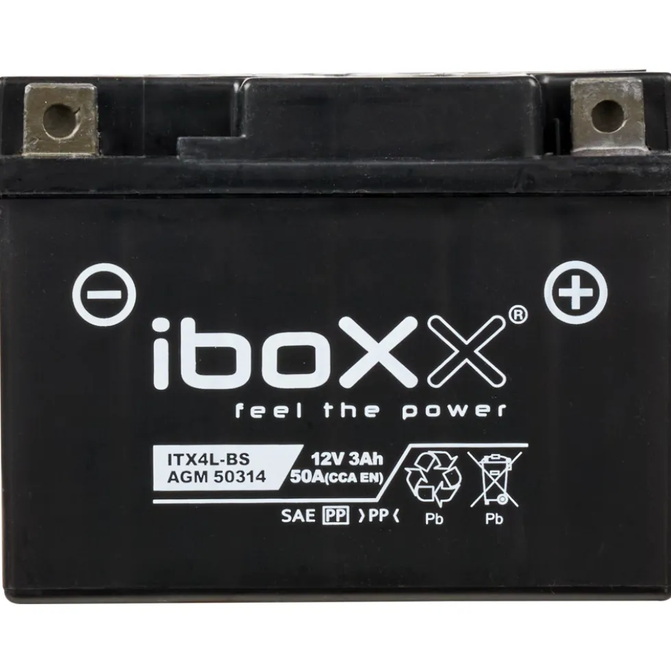 iboxx Motorradbatterie 12V 3Ah AGM 50314 Starterbatterie