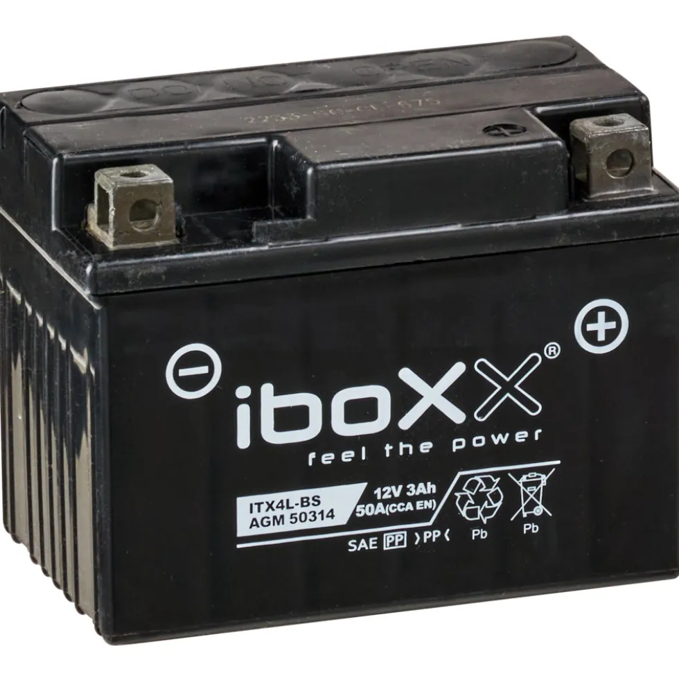 iboxx Motorradbatterie 12V 3Ah AGM 50314 Starterbatterie