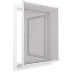 Insektenschutzgitter 80 x 100 cm mit Alurahmen für Fenster in Grau