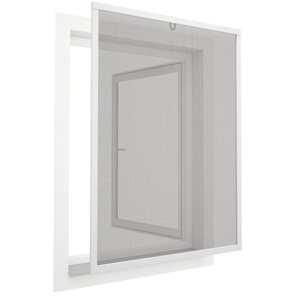 Insektenschutzgitter 80 x 100 cm mit Alurahmen für Fenster in Grau