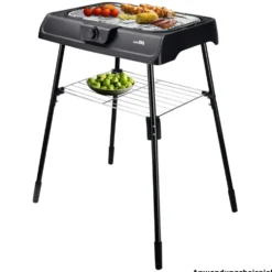 2in1 Tisch- und Standgrill elektrisch mit 2000 W in Schwarz