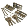 ISEO Schliesszylinder Set Gera 5900 3Stk. gleichschließend 6 Schlüssel